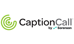 CaptionCall by Sorenson logo with a green circular icon on the left and black and gray text.