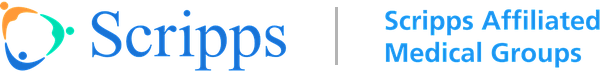 Scripps logo with three colorful abstract figures in a circle, next to text reading Scripps Affiliated Medical Groups on a light background.